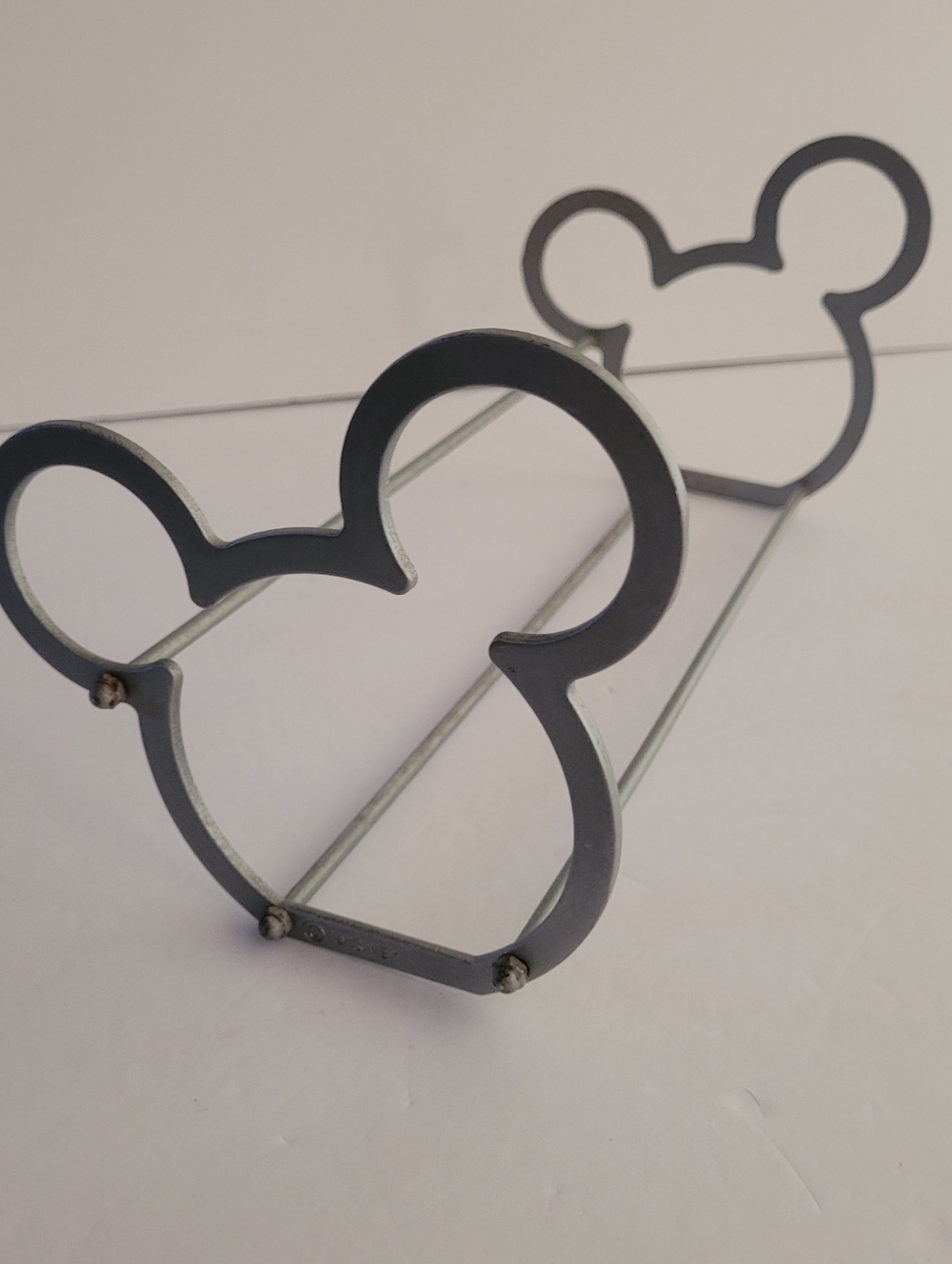 Vintage Y2K Disney Mickey CD Metal Rack Storage Display Organizer Silhouette